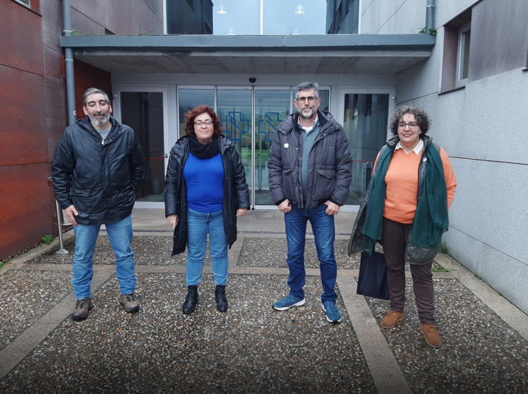Iago Pereira; portavoz do BNG en Baio, Carmela Gonz&aacute;lez; deputada do BNG no Parlamento Galego, Xavier Rodr&iacute;guez; portavoz do BNG en Nigr&aacute;n e Manuela Rodr&iacute;guez; portavoz do BNG en Gondomar