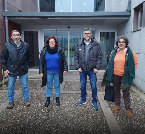 Iago Pereira; portavoz do BNG en Baio, Carmela Gonz&aacute;lez; deputada do BNG no Parlamento Galego, Xavier Rodr&iacute;guez; portavoz do BNG en Nigr&aacute;n e Manuela Rodr&iacute;guez; portavoz do BNG en Gondomar