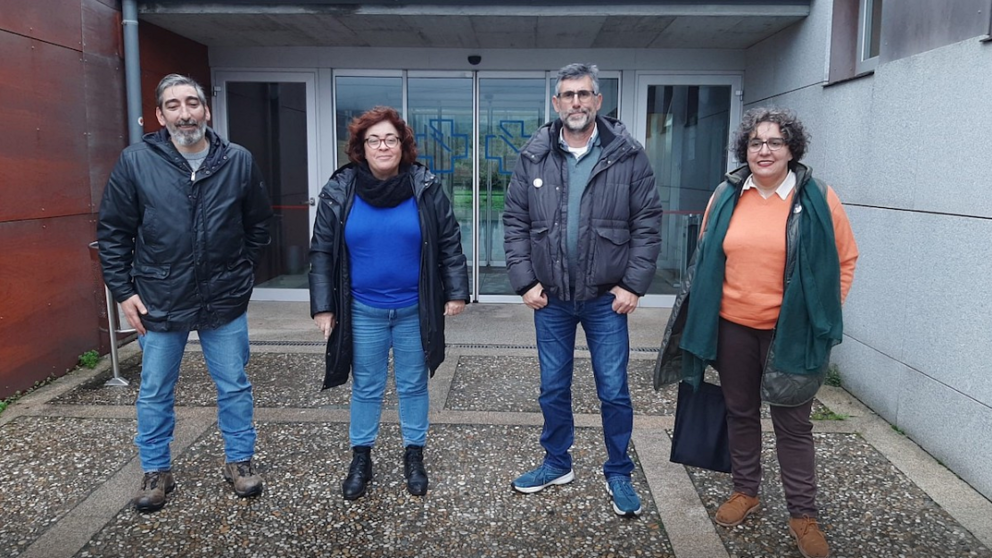 Iago Pereira; portavoz do BNG en Baio, Carmela Gonz&aacute;lez; deputada do BNG no Parlamento Galego, Xavier Rodr&iacute;guez; portavoz do BNG en Nigr&aacute;n e Manuela Rodr&iacute;guez; portavoz do BNG en Gondomar